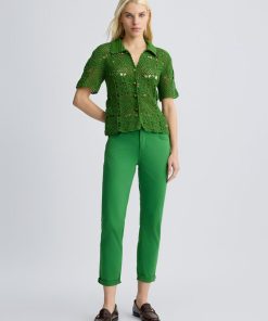 Pantaloni Skinny Cropped Verde Liu Jo